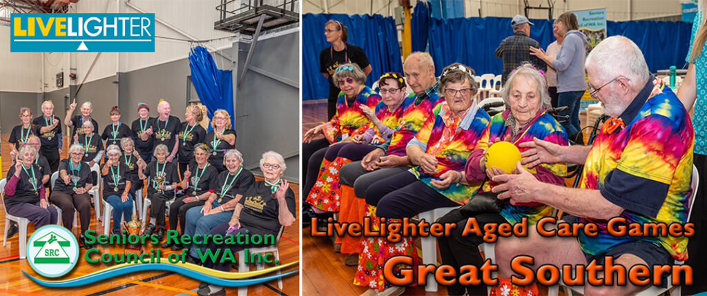 Seniors competing in Aged Care Games