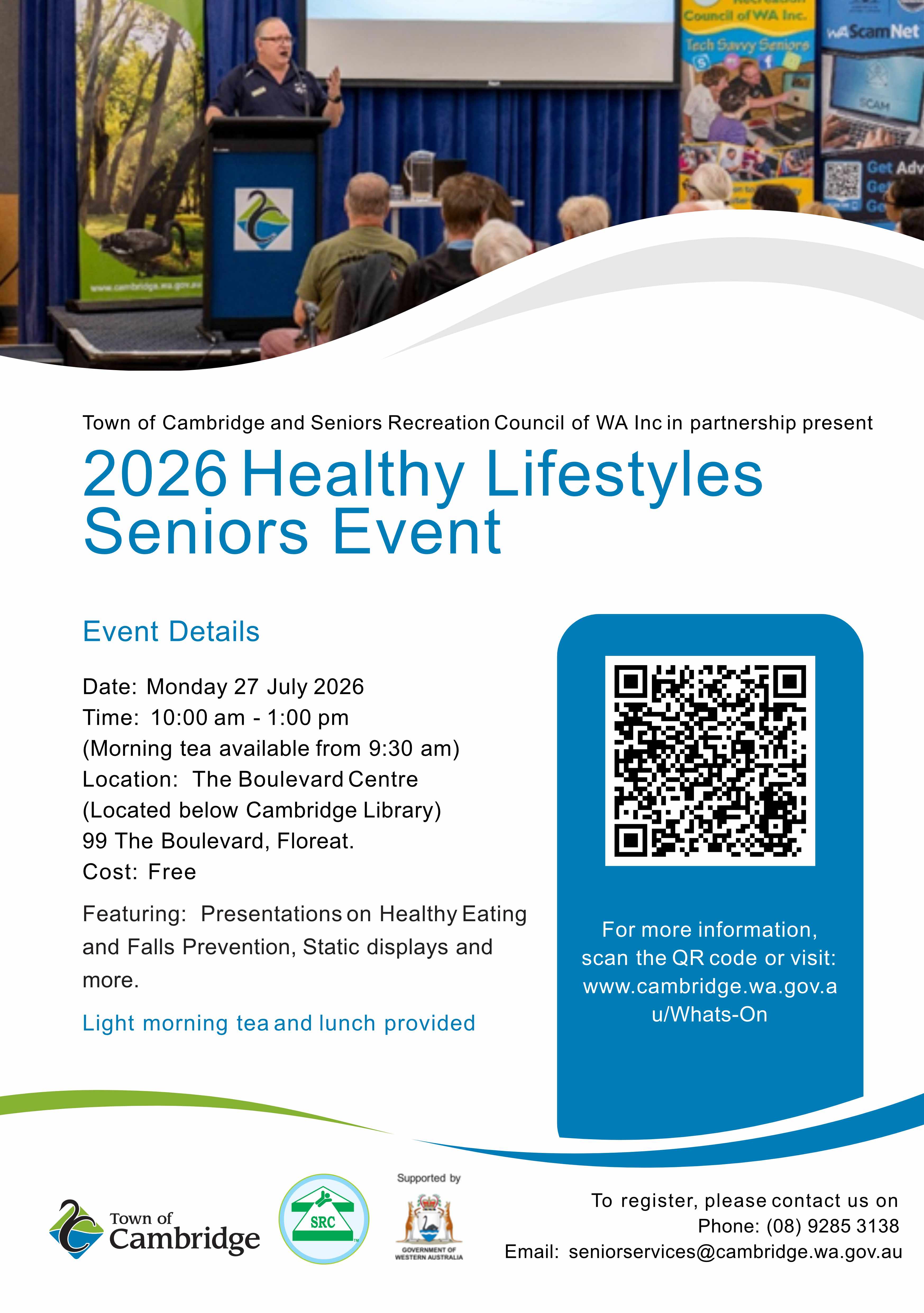 SRCWA & Town of Cambridge 2026 Healthy Lifestyles Seniors Event